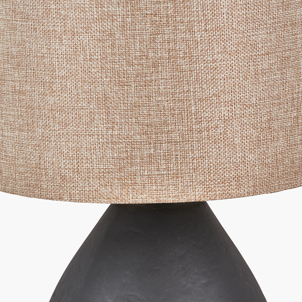 Erika Black Vintage Textured Ceramic Floor Lamp | Modern Rustic & Industrial Lighting