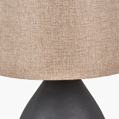 Erika Black Vintage Textured Ceramic Floor Lamp | Modern Rustic & Industrial Lighting