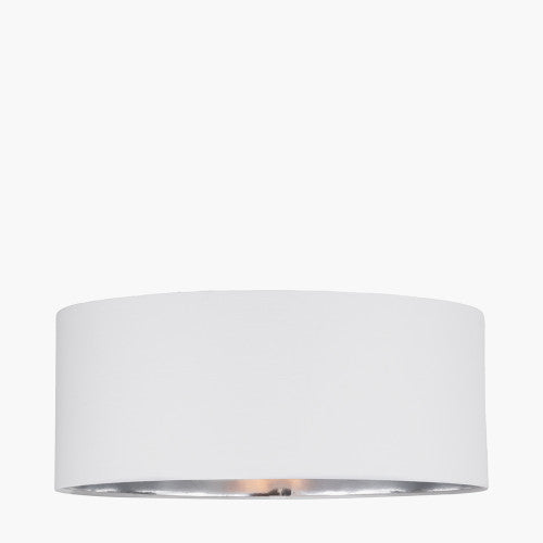 Elin 55cm Ivory Poly Cotton & Silver Lining Non-Electric Pendant