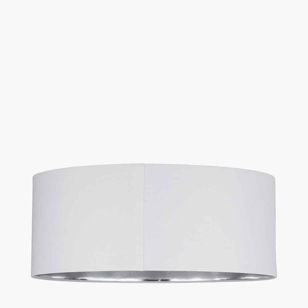 Elin 55cm Ivory Poly Cotton & Silver Lining Non-Electric Pendant
