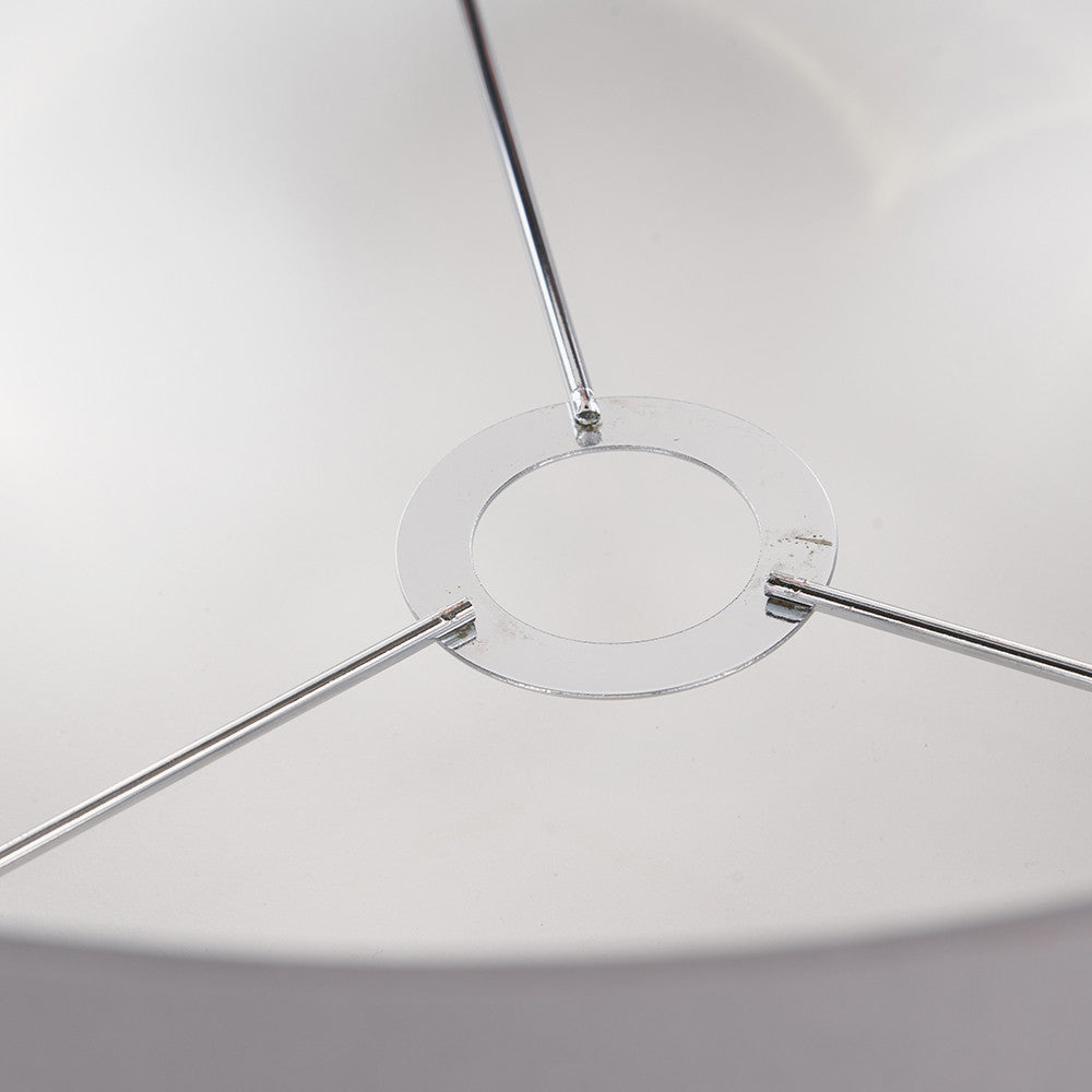 Elin 55cm Steel Grey Poly-Cotton Pendant Shade with Silver Lining