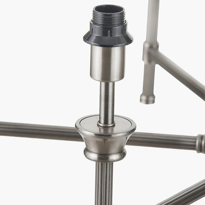 Salvatore Antique Silver 6 Arm Pendant with Olive Green Scalloped Shades | Elegant Ceiling Light