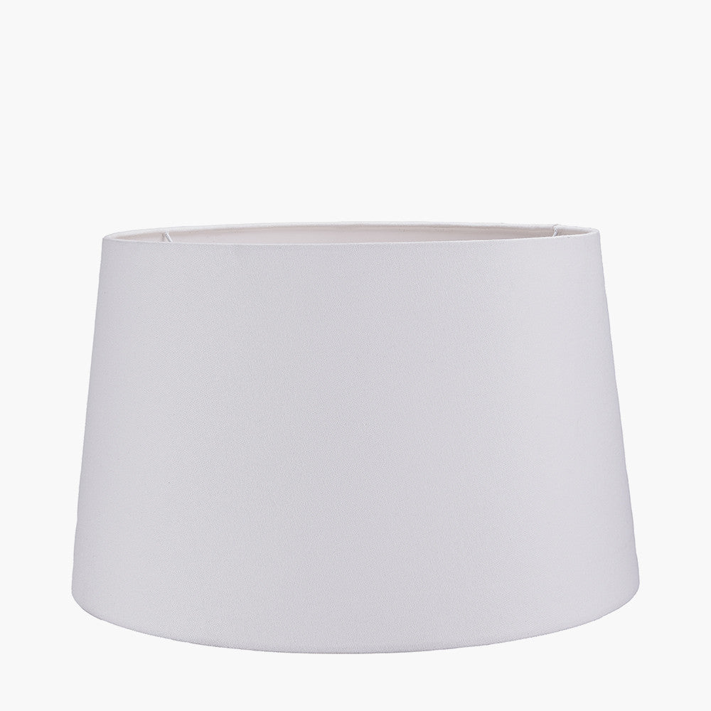 Winston 45cm White Handloom Tapered Lampshade | Cotton Lampshade