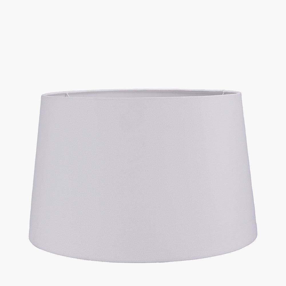 Winston 45cm White Handloom Tapered Lampshade | Cotton Lampshade