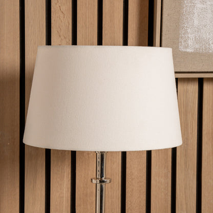 Winston 45cm White Handloom Tapered Lampshade | Cotton Lampshade