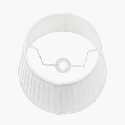 Lyndon 30cm Ivory Silk Mix Knife Pleat Tapered Lampshade – Classic Detailing with a Modern Edge