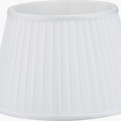 Lyndon 30cm Ivory Silk Mix Knife Pleat Tapered Lampshade – Classic Detailing with a Modern Edge