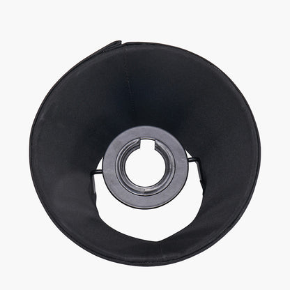 Lyndon 15cm Black Silk Mix Knife Pleat Tapered Lampshade – Classic Elegance for Modern UK Homes