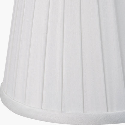 Lyndon 15cm Ivory Silk Mix Knife Pleat Tapered Lampshade – Timeless Style for Elegant UK Homes