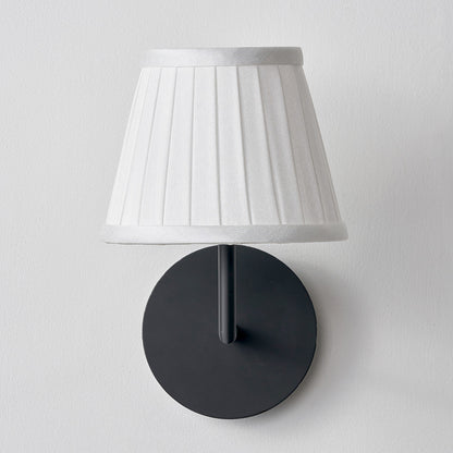 Lyndon 15cm Ivory Silk Mix Knife Pleat Tapered Lampshade – Timeless Style for Elegant UK Homes