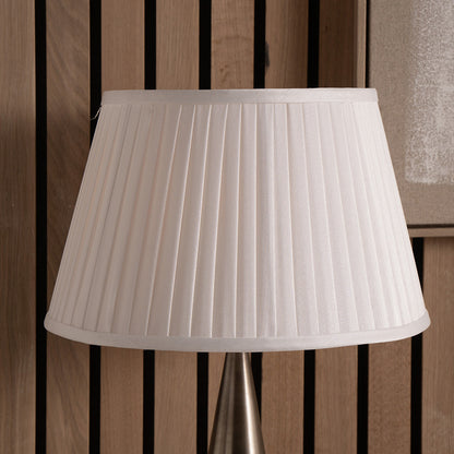 Lyndon 30cm Ivory Silk Mix Knife Pleat Tapered Lampshade – Classic Detailing with a Modern Edge