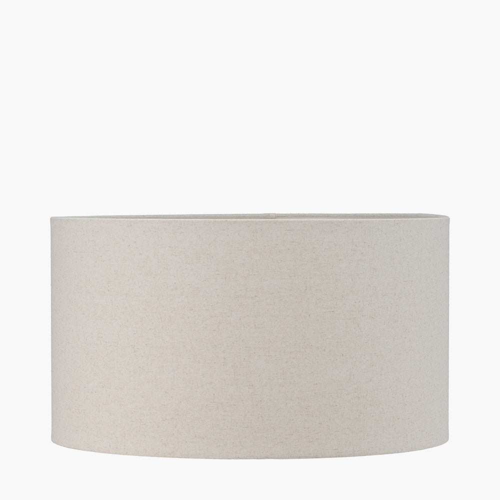 Quinn 45cm Slubby Hopsack Cylinder Lampshade – Timeless Texture and Effortless Elegance