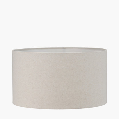 Quinn 45cm Slubby Hopsack Cylinder Lampshade – Timeless Texture and Effortless Elegance