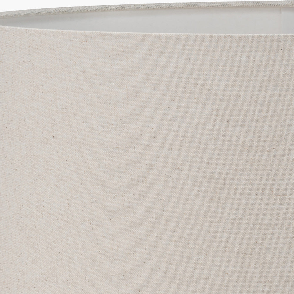 Quinn 45cm Slubby Hopsack Cylinder Lampshade – Timeless Texture and Effortless Elegance