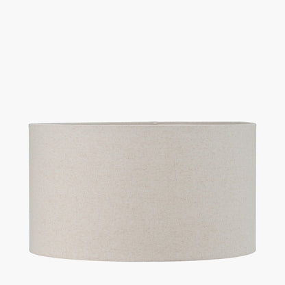 Quinn 50cm Slubby Hopsack Cylinder Lampshade | Natural Cream Shade