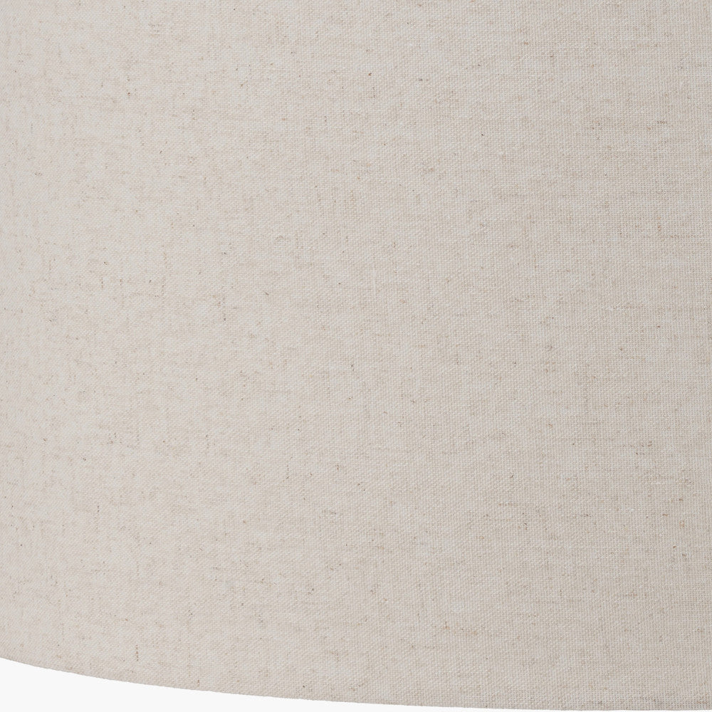 Quinn 50cm Slubby Hopsack Cylinder Lampshade | Natural Cream Shade