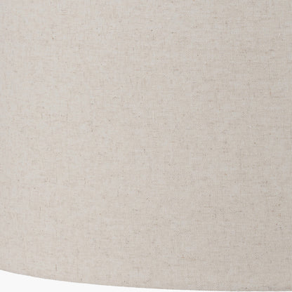 Quinn 50cm Slubby Hopsack Cylinder Lampshade | Natural Cream Shade
