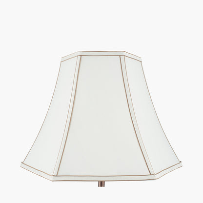 Lyla 50cm Cream Silk Mix Bowed Lampshade | Large Cream Lampshade