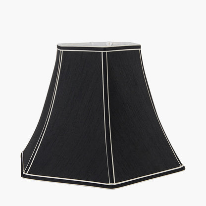 Lyla 50cm Black Silk Mix Bowed Lampshade