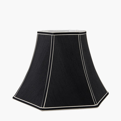 Lyla 50cm Black Silk Mix Bowed Lampshade