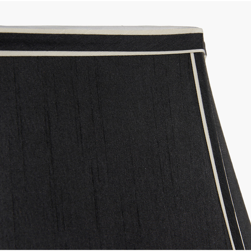 Lyla 50cm Black Silk Mix Bowed Lampshade