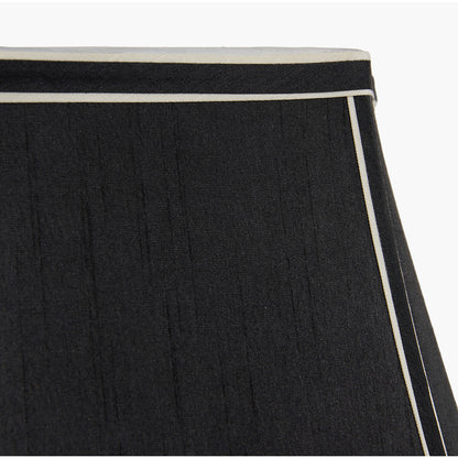 Lyla 50cm Black Silk Mix Bowed Lampshade