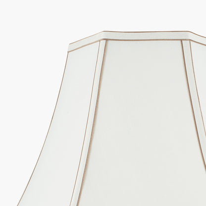 Lyla 50cm Cream Silk Mix Bowed Lampshade | Large Cream Lampshade