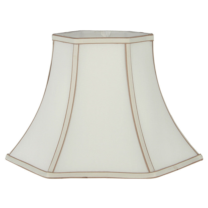 Lyla 50cm Cream Silk Mix Bowed Lampshade | Large Cream Lampshade