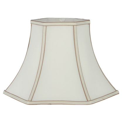 Lyla 50cm Cream Silk Mix Bowed Lampshade | Large Cream Lampshade