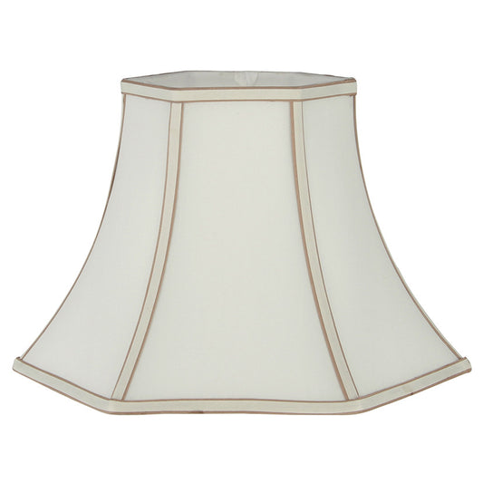 Lyla 50cm Cream Silk Mix Bowed Lampshade | Large Cream Lampshade