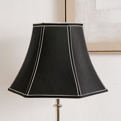 Lyla 50cm Black Silk Mix Bowed Lampshade
