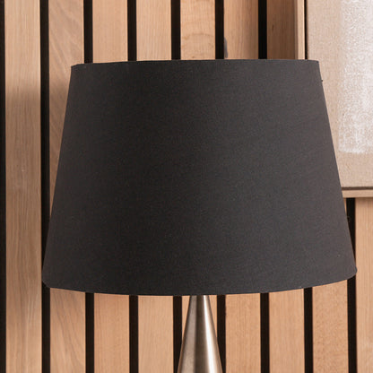 Adelaide 30cm Black Tapered Cotton Mix Lampshade – Sleek Elegance for Contemporary Living