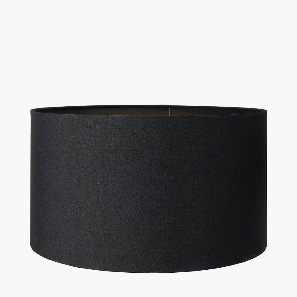 Harry 35cm Black Cotton Mix Cylinder Lampshade