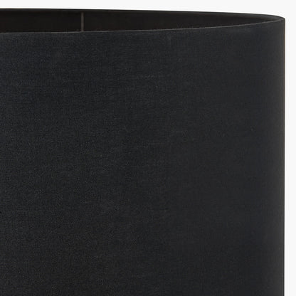 Harry 35cm Black Cotton Mix Cylinder Lampshade