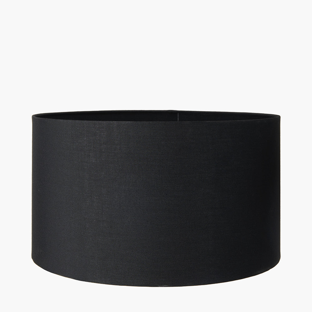 Harry 35cm Black Cotton Mix Cylinder Lampshade