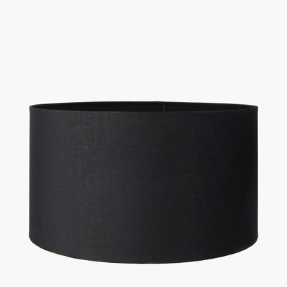 Harry 40cm Black Cotton Cylinder Lampshade | Black Lampshade