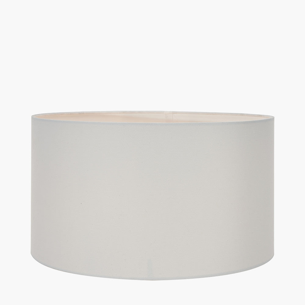 Harry 40cm Ivory Cotton Mix Cylinder Lampshade