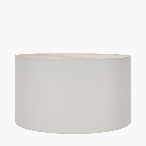 Harry 45cm Ivory Cotton Cylinder Lampshade | Large Lampshade