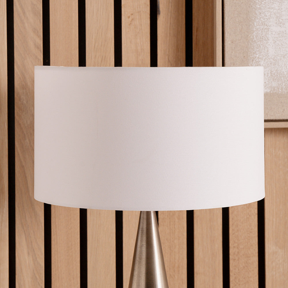 Harry 35cm Ivory Cotton Mix Cylinder Lampshade