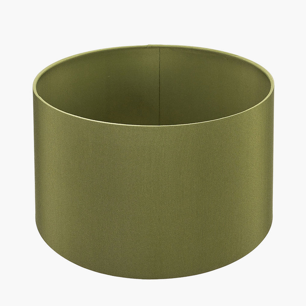 Harry 45cm Sage Cotton Cylinder Lampshade | Green Lampshade
