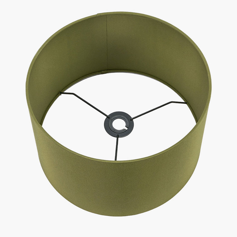 Harry 30cm Sage Cotton Mix Cylinder Lampshade – Simple Design and Contemporary Warmth