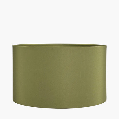 Harry 40cm Sage Cotton Cylinder Lampshade | Green Lampshade