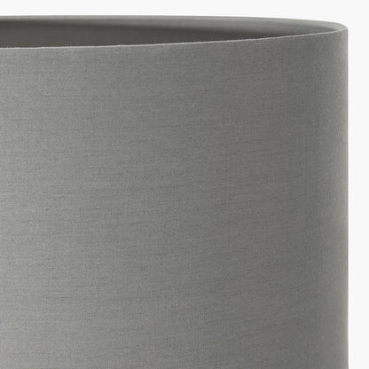 Harry 45cm Steel Grey Cotton Cylinder Lampshade | Grey Lampshade