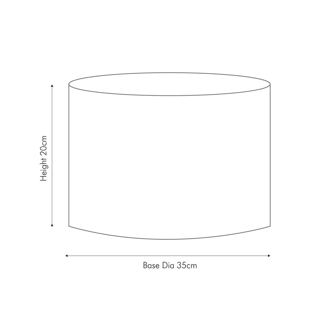 Zara 35cm Steel Grey Silk Lined Cylinder Lampshade