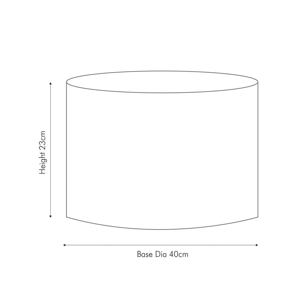 Zara 40cm Steel Grey Silk Cylinder Lampshade | Luxury Silk Shade