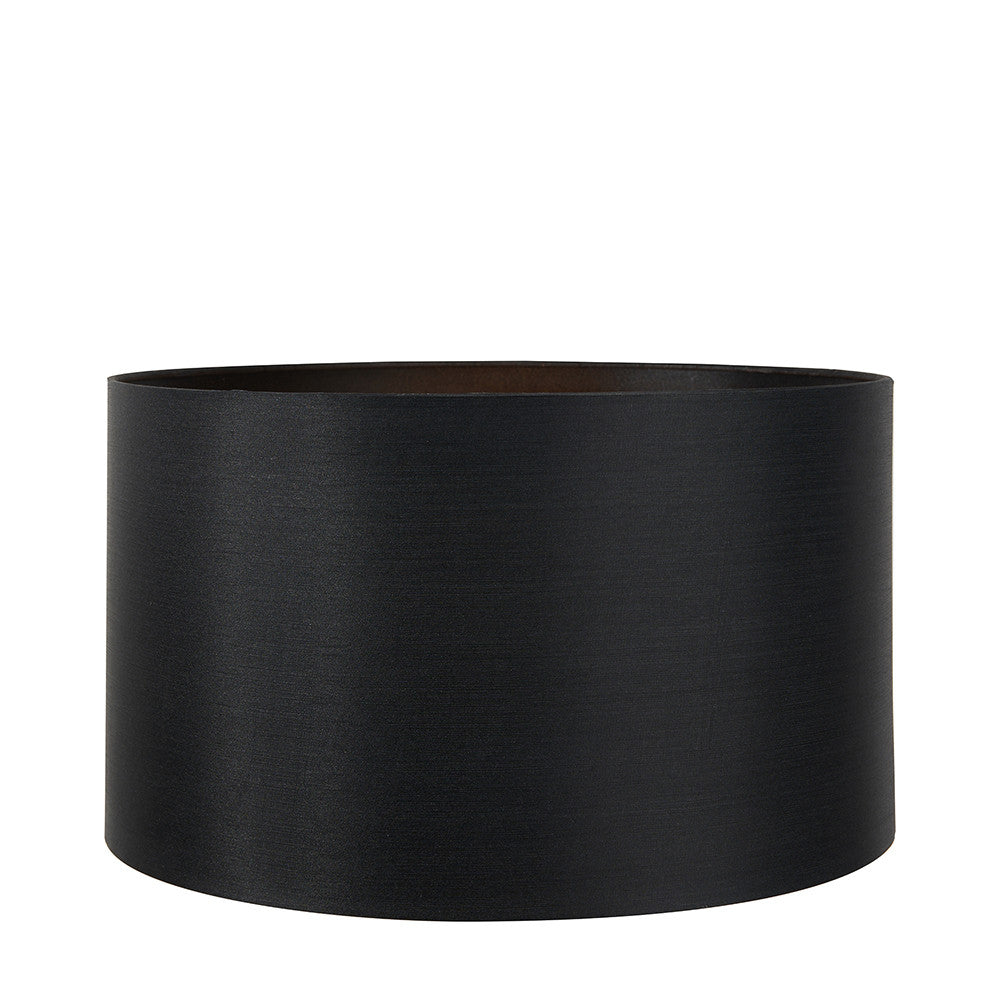 Zara 40cm Black Silk Cylinder Lampshade | Luxury Silk Shade