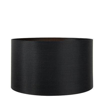 Zara 40cm Black Silk Cylinder Lampshade | Luxury Silk Shade