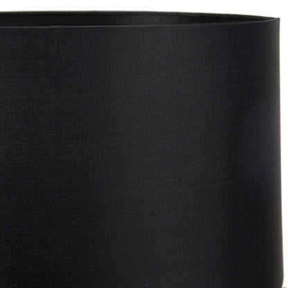 Zara 40cm Black Silk Cylinder Lampshade | Luxury Silk Shade