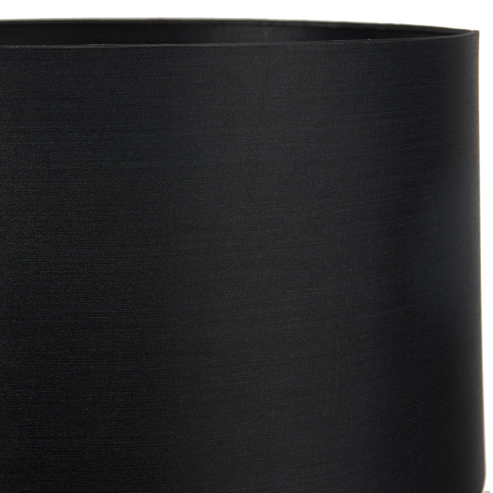 Zara 35cm Black Silk Lined Cylinder Lampshade