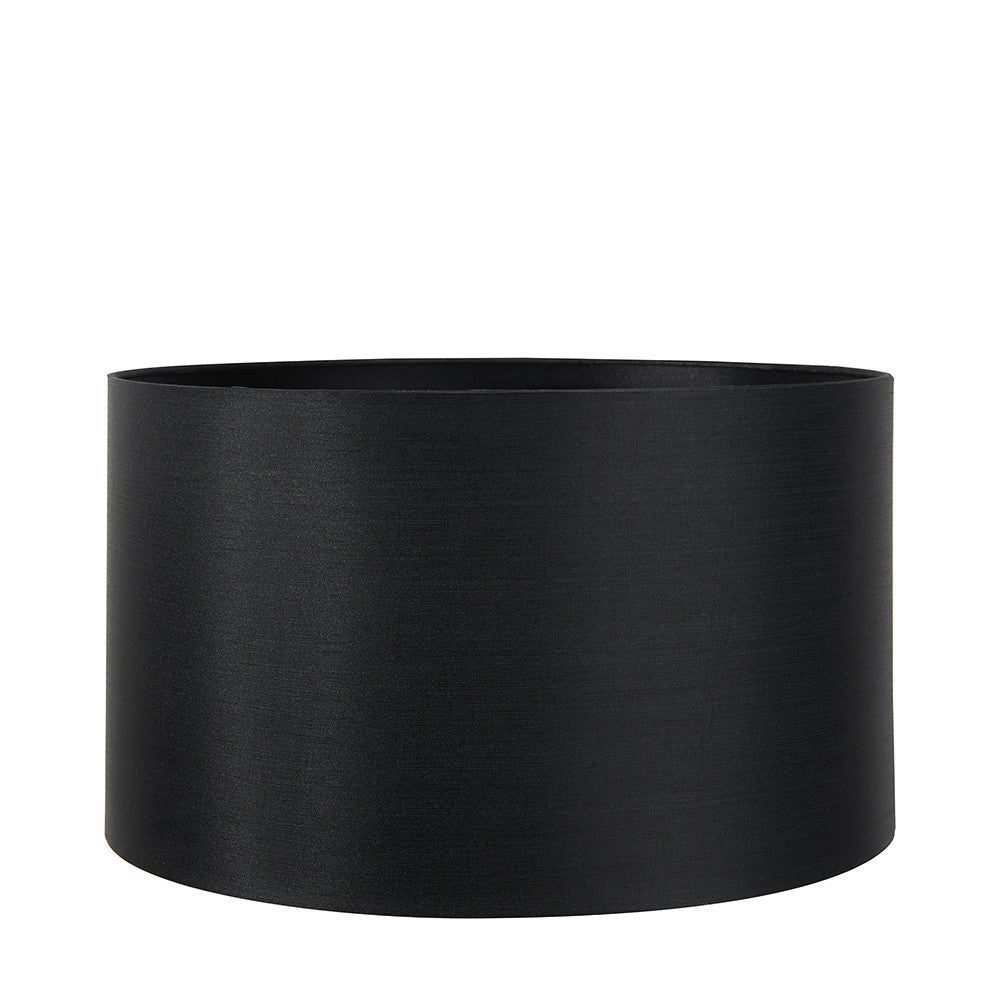 Zara 40cm Black Silk Cylinder Lampshade | Luxury Silk Shade
